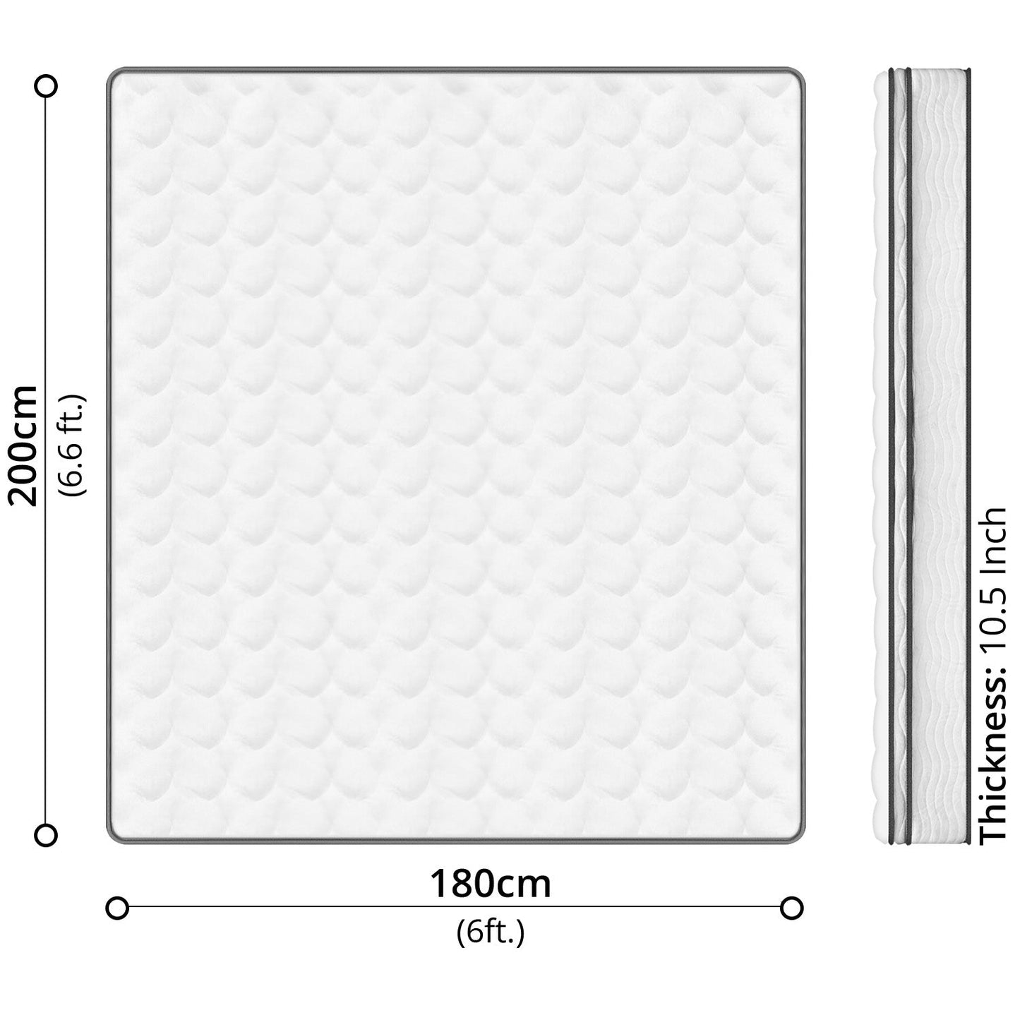 EON Pocket Spring Mattress King (180 x 200cm)