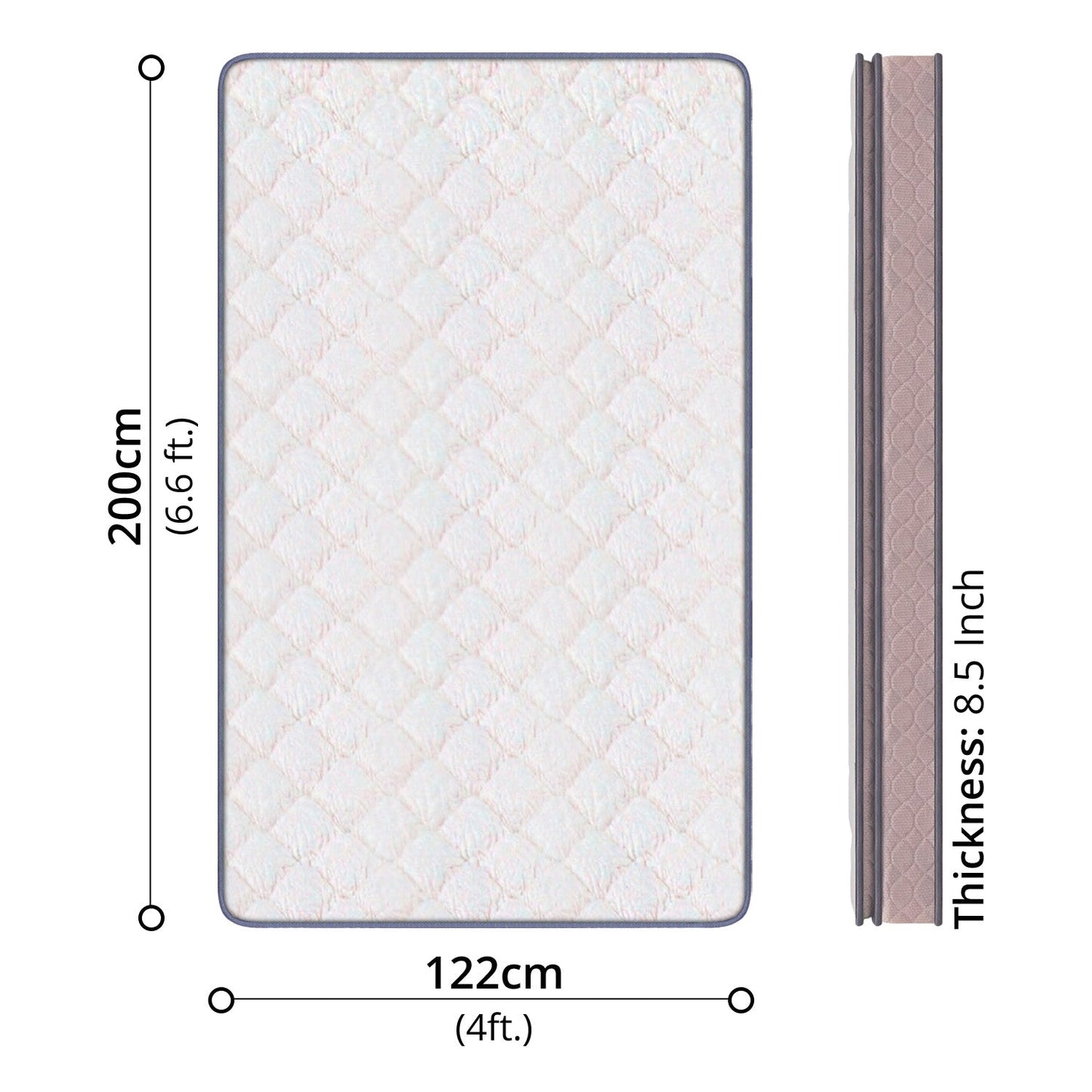 EON Bonnell Spring With Memory Foam Mattress Double (122 x 200cm)