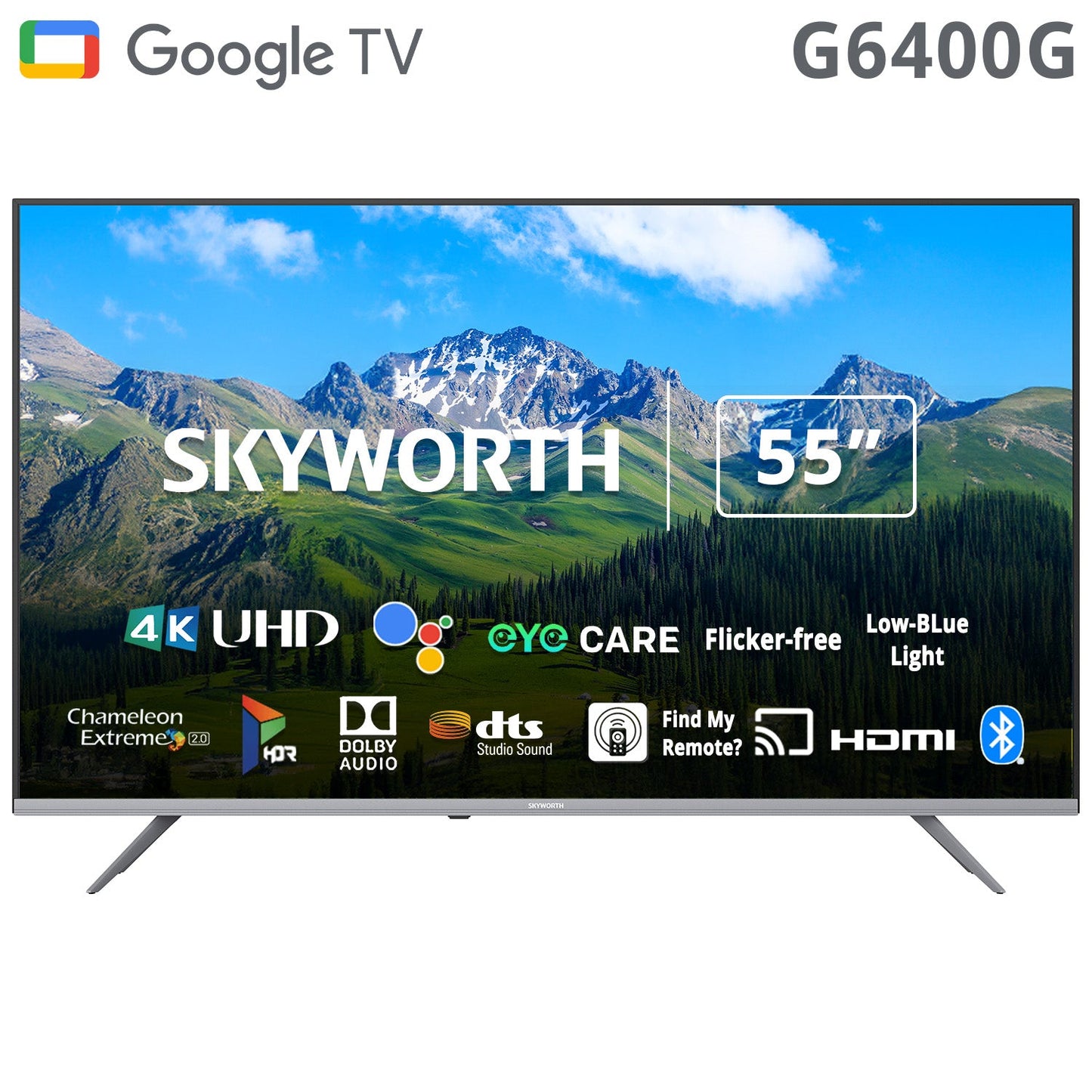 SKYWORTH UHD 4K smart WIFI Google TV 55inch