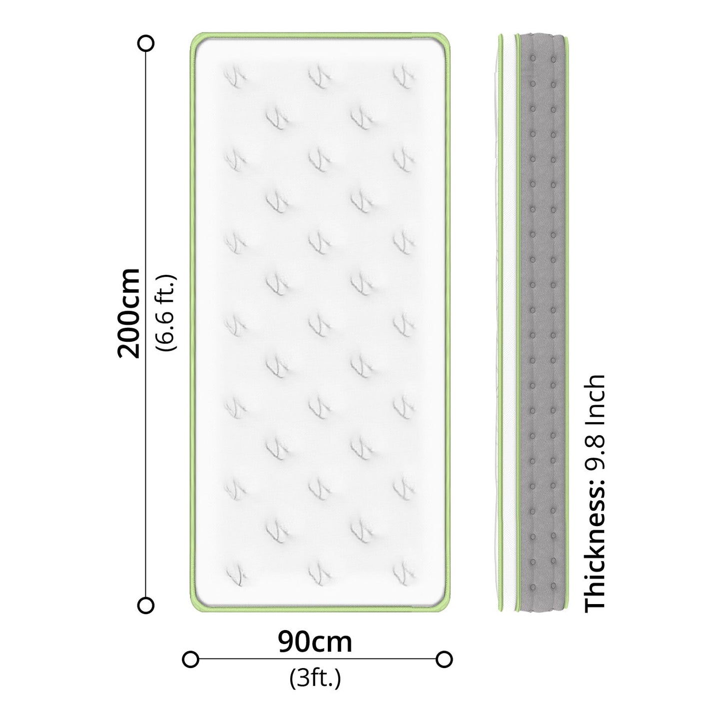 KUKA-HOME Latex Spring Mattress Single (90 x 200cm)