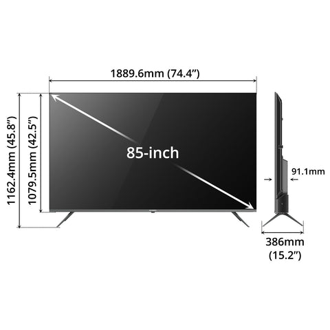 SKYWORTH UHD 4K smart wifi Google TV 85inch