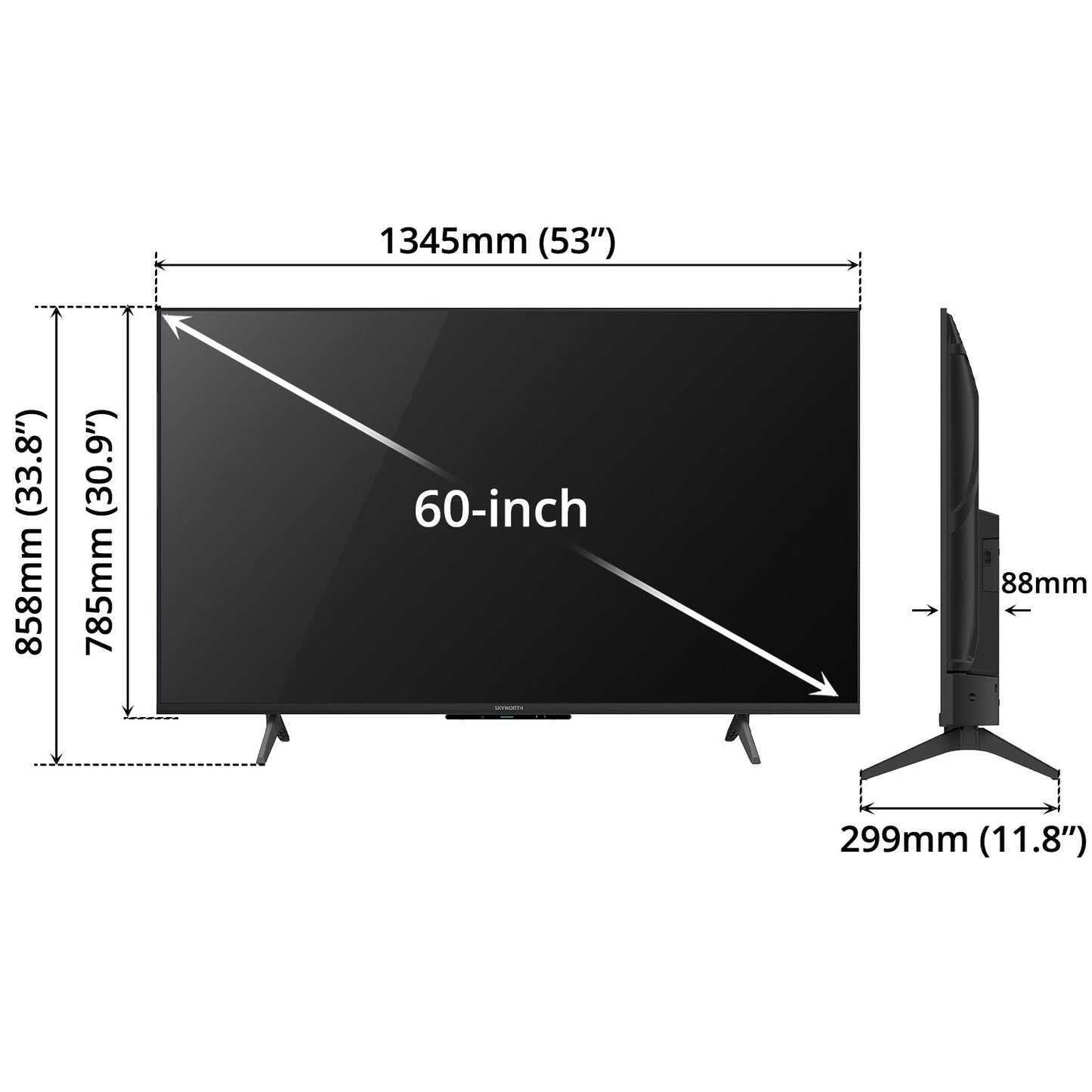 SKYWORTH 4K QLED Google TV 60inch