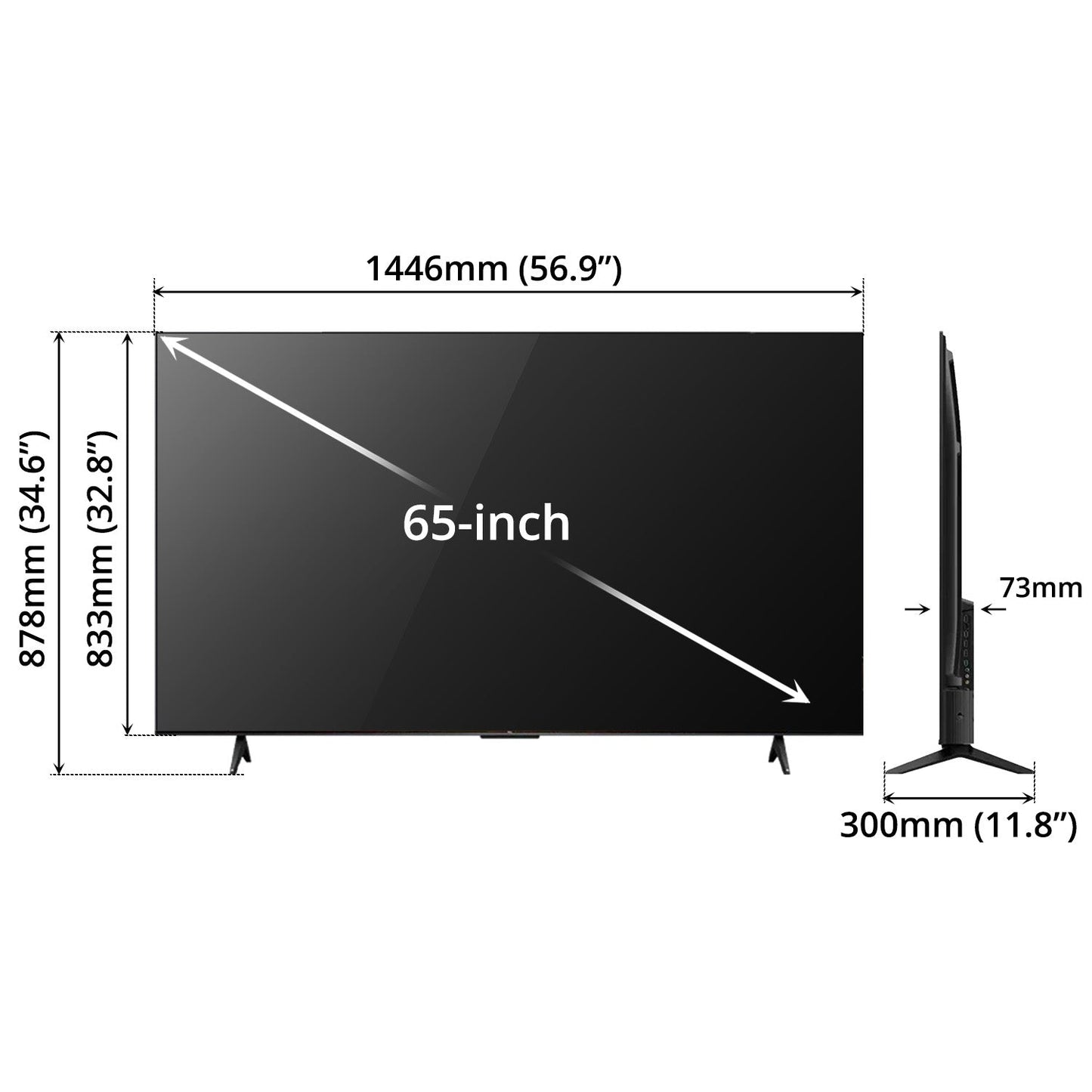 TCL UHD 4K smart wifi Google TV 65inch