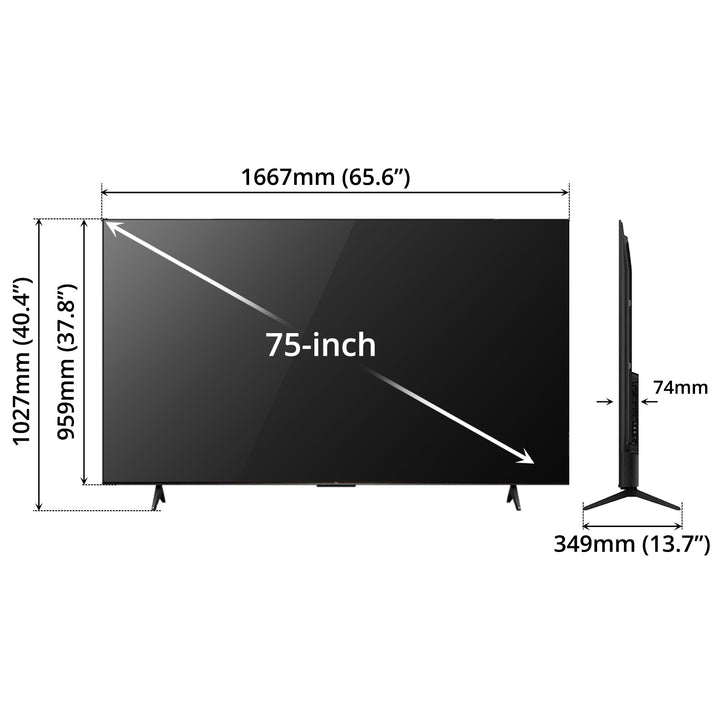 TCL UHD 4K smart wifi Google TV 75inch