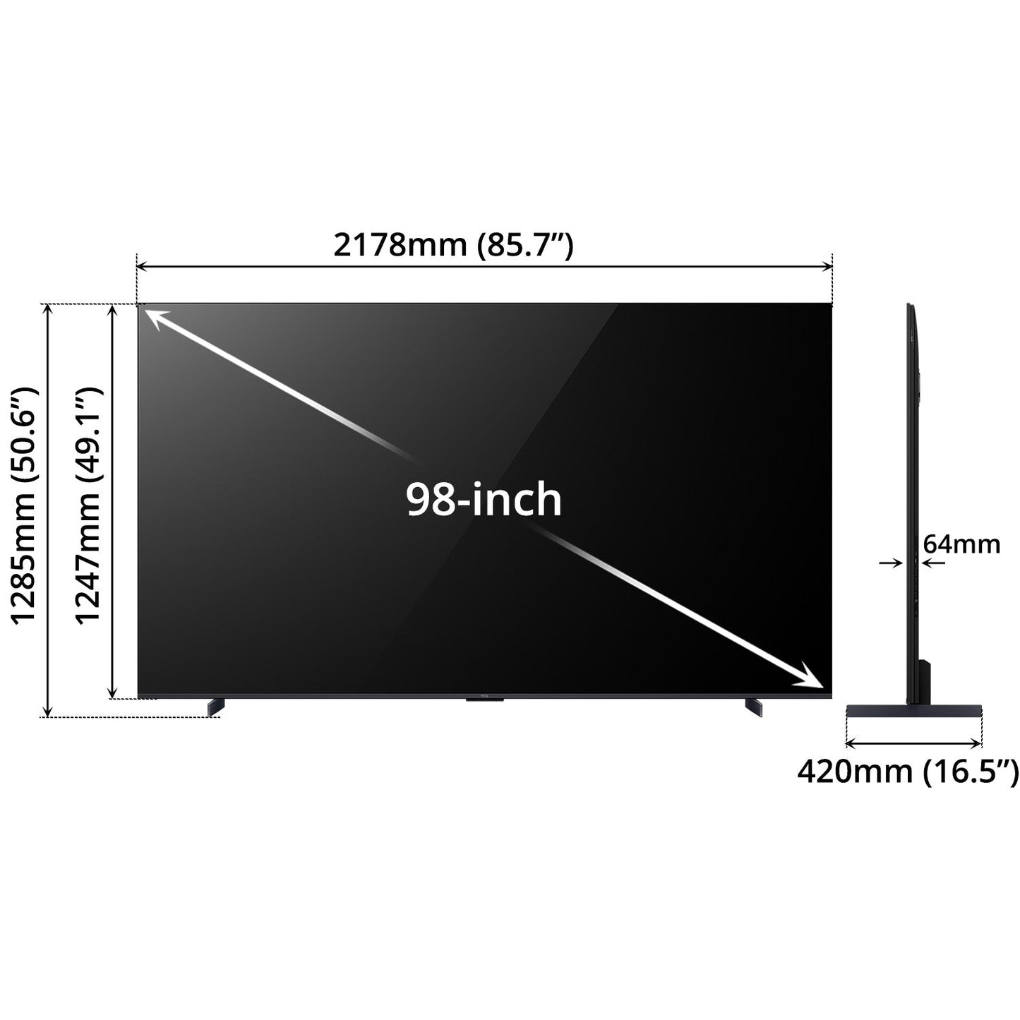 TCL Quantum DOT Google TV 98inch