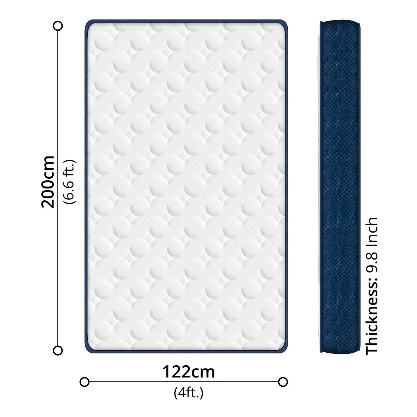 A-VALUE Pocket Spring Mattress Double (122 x 200cm)