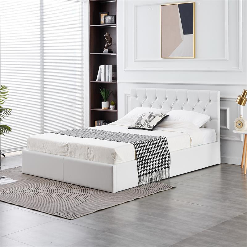RIFA White PU Storage Bed Queen 6.3