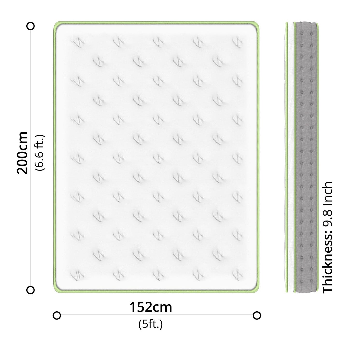 KUKA-HOME Latex Spring Mattress Queen (152 x 200cm)