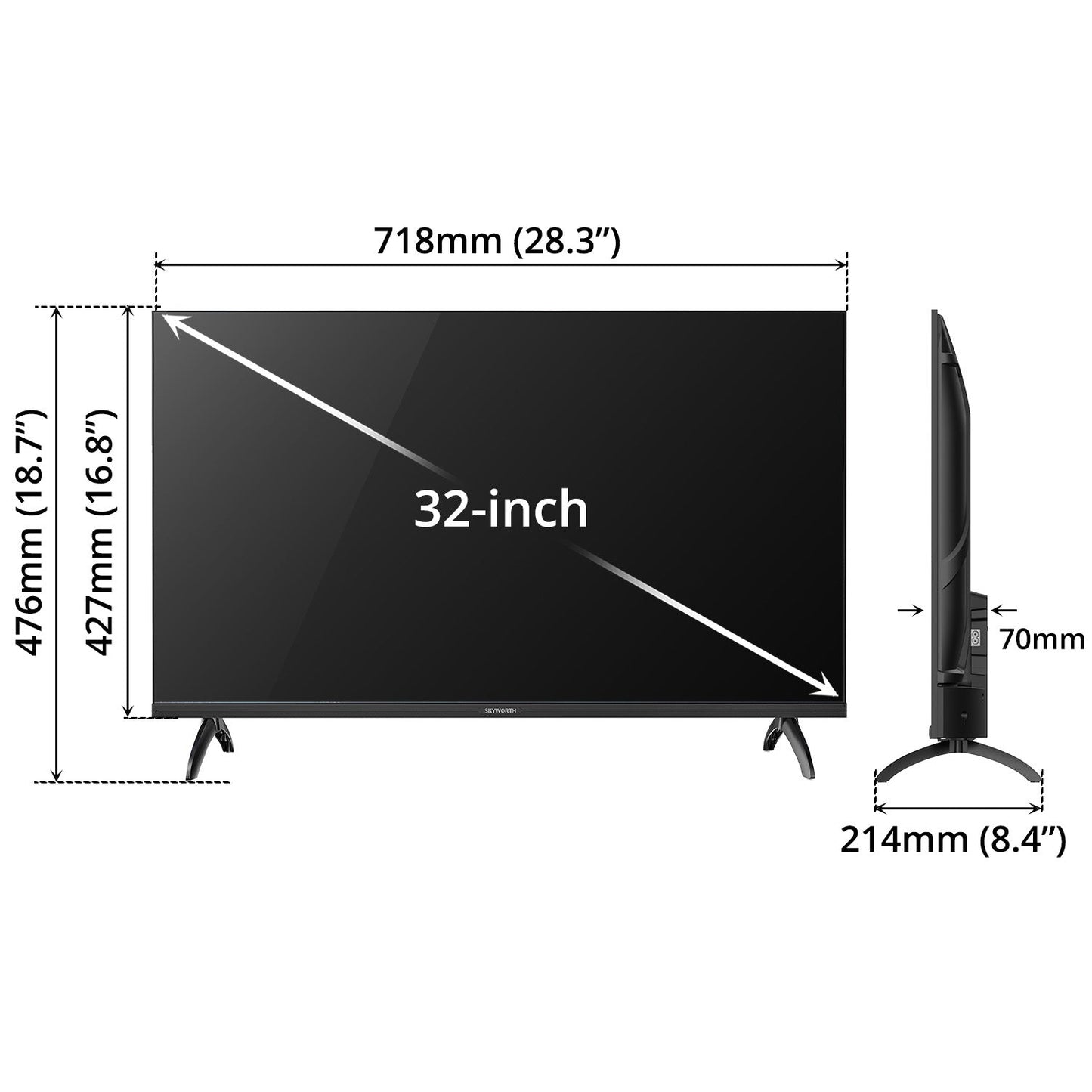 SKYWORTH Led full hd smart Android TV 32inch