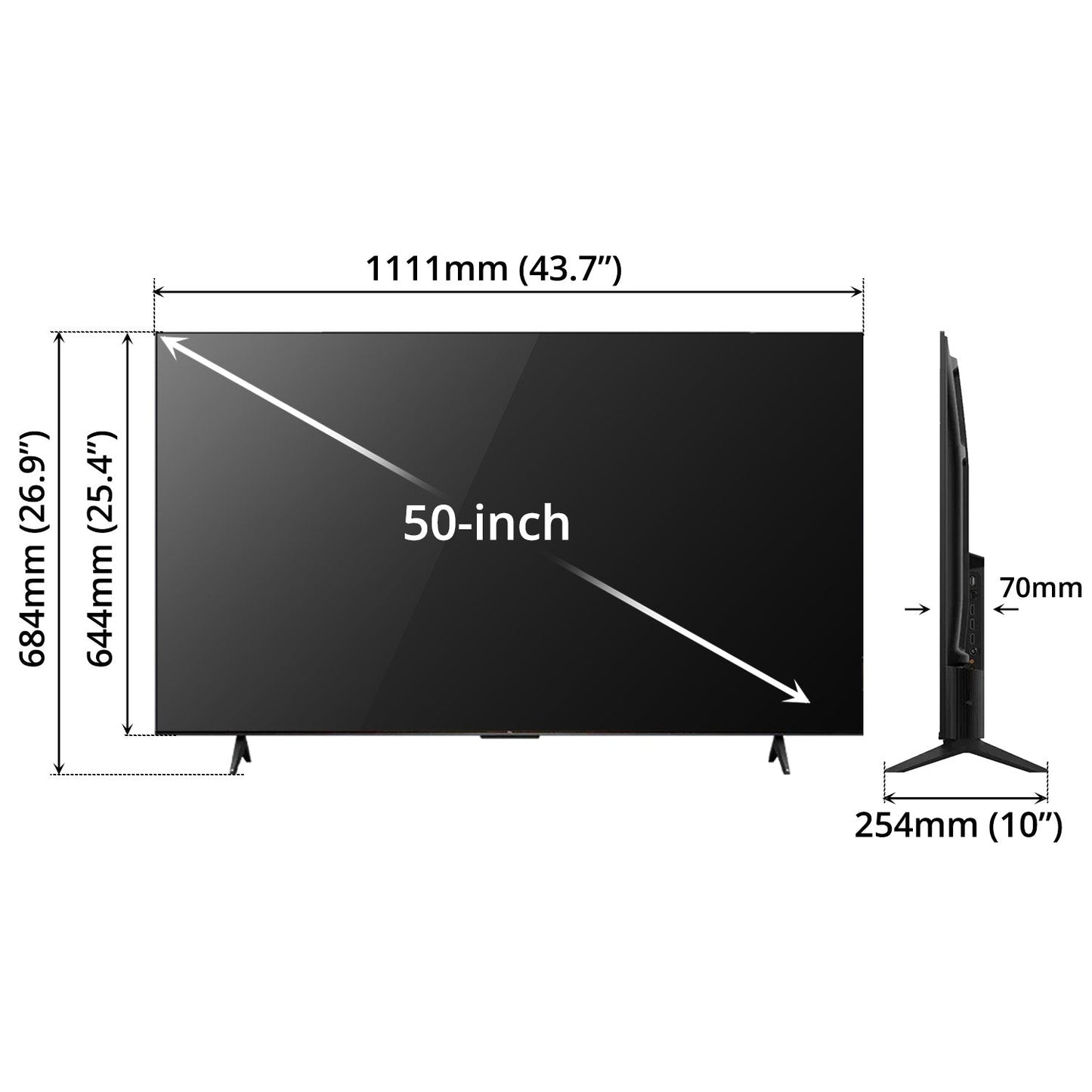 TCL UHD 4K SMART GOOLGE TV 50 INCH
