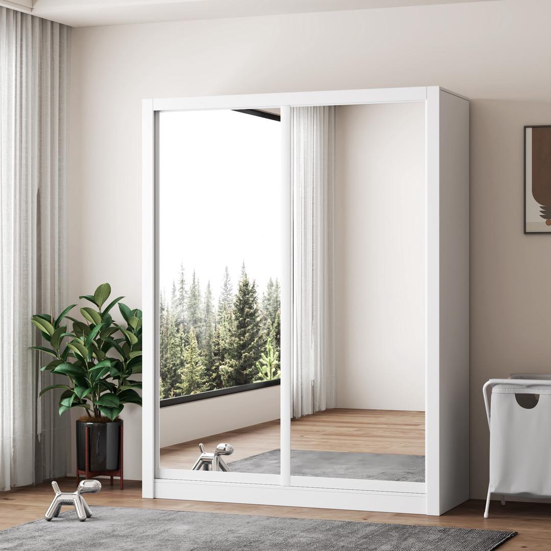 RIFA Full Mirror Sliding Door Wardrobe