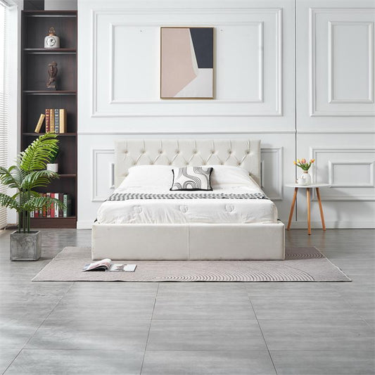 RIFA White Velvet Storage Bed Double 6.3