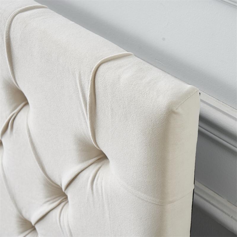 RIFA White Velvet Storage Bed Queen 6.3