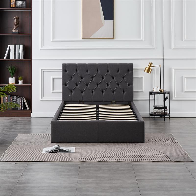 RIFA Grey Storage Bed Double