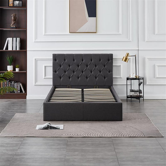 RIFA Grey Storage Bed Queen