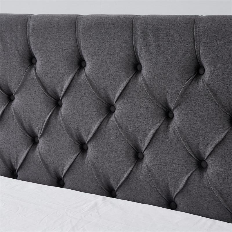 RIFA Grey Storage Bed Double