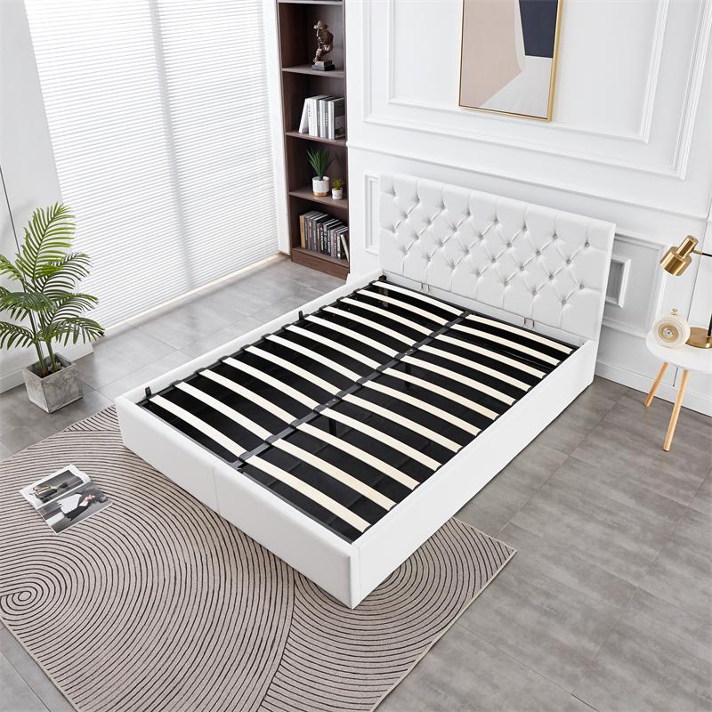 RIFA White PU Storage Bed Queen 6.3