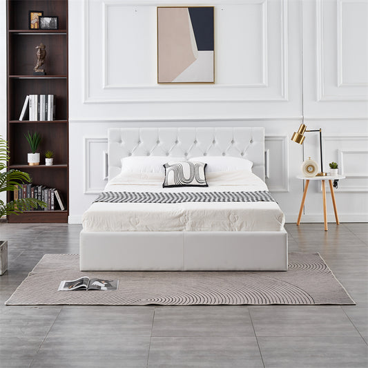 RIFA White PU Storage Bed Queen 6.3
