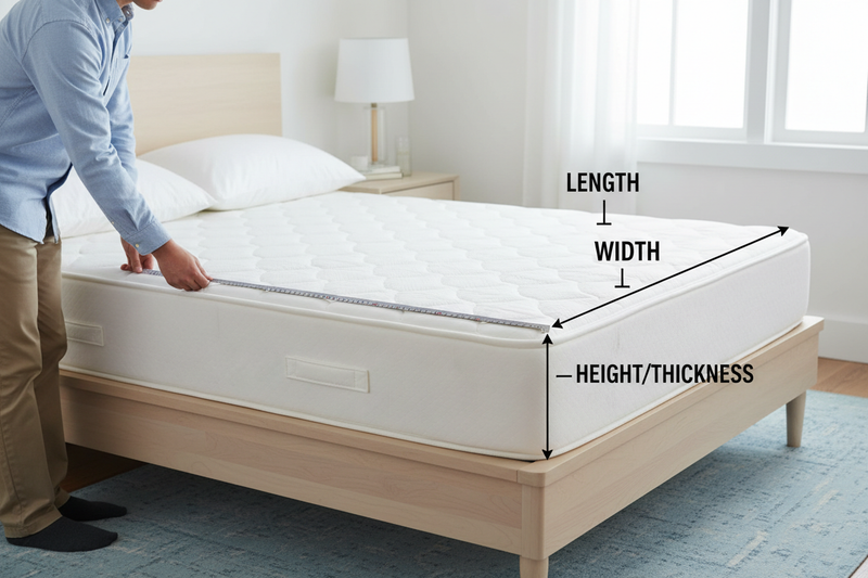 measuring a mattress