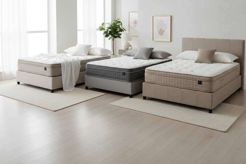 Select from different firmness levels, thicknesses, and mattress types